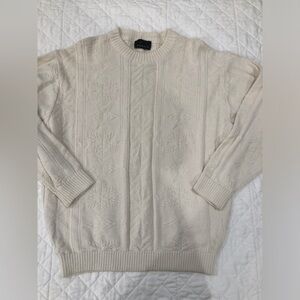 Bogner knit wool sweater ivory EUC